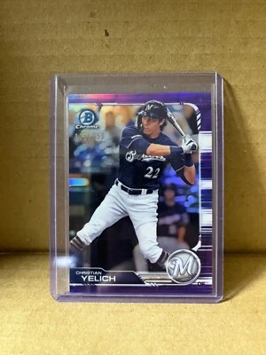 Christian Yelich 2019 Bowman Chrome Purple Refractor 108/250 - Image 1 of 2