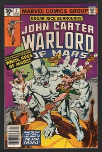 JOHN CARTER, WARLORD OF MARS #2, 1977, Marvel, casi nuevo - estado, simios blancos de marte - Imagen 1 de 1