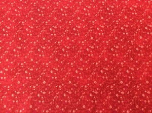 Stof - Quilters Basics - Red Flowers On Red Background - Per 1/4m - Picture 1 of 7