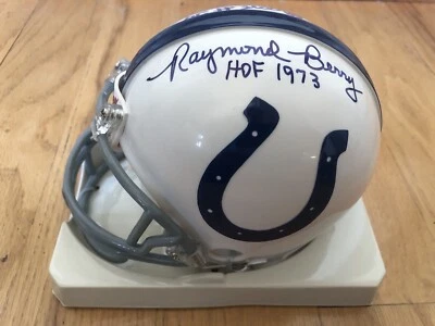RAYMOND BERRY & LENNYMOORE Signed BALTIMORE COLTS Mini Helmet, 2x NFL Champ, HOF - Image 1 of 4