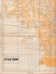 CITTA' DI TORINO, PIANTA TOPOGRAFICA,  ROAD MAP - scala 1:19.500 - - Picture 1 of 6