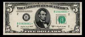 1950 C $5 Federal Reserve Note STAR Almost Uncirculated {C203} - Picture 1 of 2