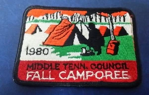 BSA MIDDLE TENNESSEE COUNCIL FALL CAMPOREE 1980 BOYS SCOUT PATCH - Picture 1 of 2