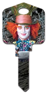 COLORFUL DISNEY MAD HATTER House Key Blank for Kwikset KW1 KW10 KW11 - Picture 1 of 1