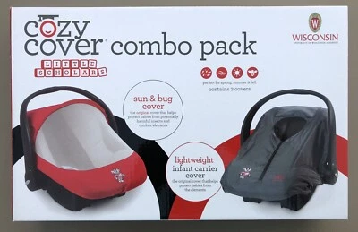 UW Wisconsin Badgers Little Scholar Combo Pack Sun/Bug & Lightweight COZY COVERS - Image 1 of 4