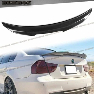 For 05-11 BMW E90 3-Series Sedan PSM Style Add-On Trunk Spoiler Carbon Fiber Lip - Picture 1 of 4