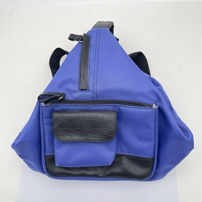 Backpack Purse Nine & Co. By Nine West 11" X 12" X 5" Blue And Black - Image 1 of 4