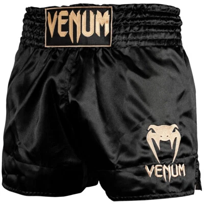 Venum Classic Muay Thai Shorts - Black/Gold - Image 1 of 4