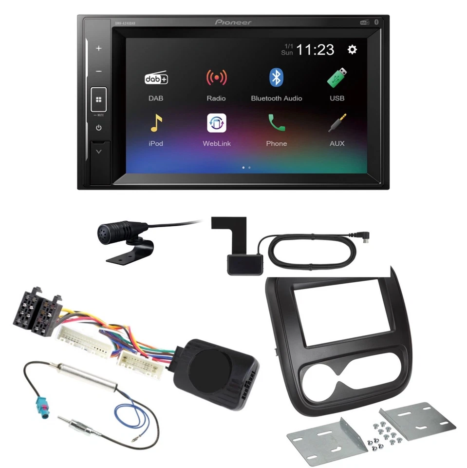 Pioneer DMH-A240DAB USB MP3 Bluetooth Digitalradio Einbauset für Fiat Talento - Bild 1 von 1