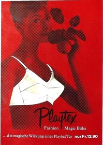 Sujetador de moda suiza sexy póster vintage playtex 1961 - Imagen 1 de 1