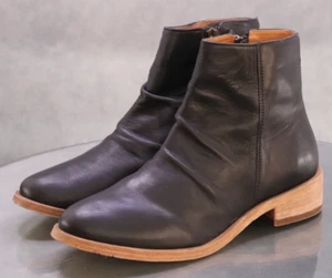 Beek Quail $395 Women's Handmade Ankle Booties Boots Size 7 Leather Black EUC - Picture 1 of 13