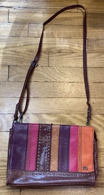 SAK Iris разноцветный кожаный 3-сторонний Demi застежки через плечо наплечная сумка - Изображение 1 из 4