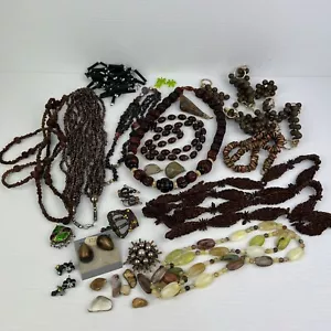 Lot Costume Jewellery Beads Seeds Stone Chunky Plastic Glass Most Wearable - Picture 1 of 24