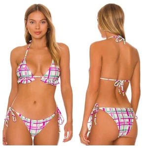 Revolve PatBo Riviera String Bikini Bottom & Top in Sea Green Size Small - Picture 1 of 7