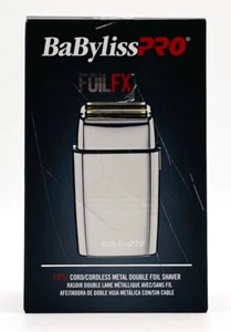 Babyliss Pro FOILFX02 Cordless Double Foil Metal Shaver - Silver / Chrome - Picture 1 of 4