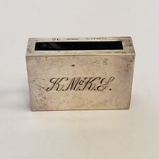 Antique S Kirk and Son Sterling Silver Match Box Holder Mono