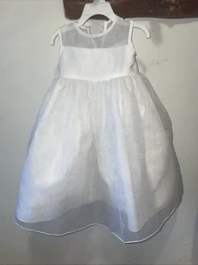 DAVIDS BRIDAL FLOWER GIRL SIZE 2T Princess formal white dress  gown\. - Picture 1 of 5
