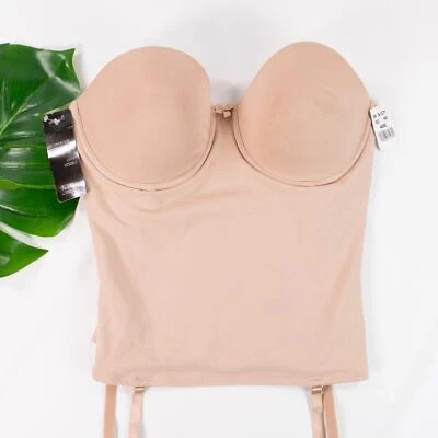 Sutiã Va Bien Bustier Tamanho 40C Ultra Lift Ampulheta Bege Nude Novo com etiquetas $79 1503 Modelador - Imagem 1 de 4