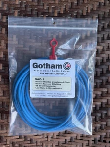 Gotham GAC-1 unsymmetrisches Instrumentenkabel - BLAU - 36 Fuß - Bild 1 von 2