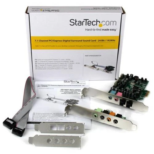 PCI Express Sound Card STARTECH 7.1 24 Bits 192KHz High Definition - Image 1 of 1