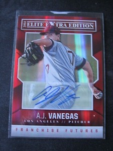A.J. VANEGAS 2014 Elite Extra Edition Franchise Futures Sig. #49 Angels 589/799