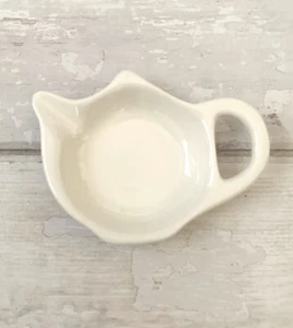 Tea Time! Porcelain Teapot Spoon Rest Holder Teacup Party Plate - Picture 1 of 2