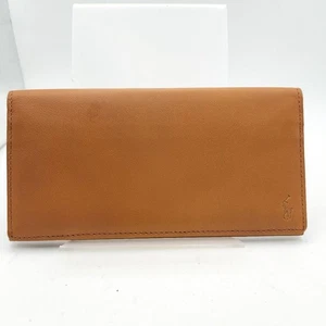 Polo Ralph Lauren Long Geldbörse Bifold Braun Leder Unisex - Bild 1 von 12