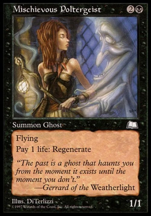 Mischievous Poltergeist - Light Play MTG Weatherlight - Image 1 of 1