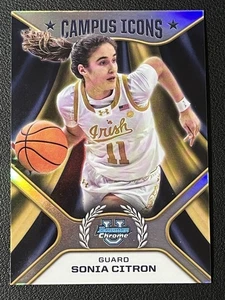2024-25 Bowman Chrome U Sonia Citron REFRACTOR Campus Icons Notre Dame Irish - Picture 1 of 3