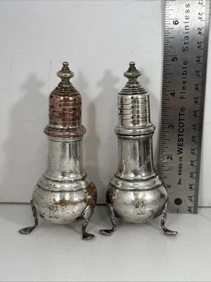 "Antiguas ruedas de sal de plata alemanas Hanau Gebrüder Dingeldein pseudo marcas 5""" Foto 1 de 4