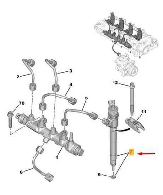 Citroen C4 Cactus Fuel Injector 1637131380 New Genuine - Image 1 of 2