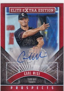 2015 Panini Elite Extra Edition PROSPECTS #123 CARL WISE AUTOGRAPH R/C - Picture 1 of 2