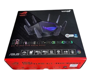 Router para juegos ASUS ROG Rapture GT-AXE16000 cuatro bandas Wi-Fi 6E usado - Imagen 1 de 10