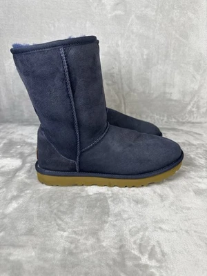 UGG женщин США 10 классический короткие II синий кожаный овец кожи ботинки 1016223 - Изображение 1 из 4