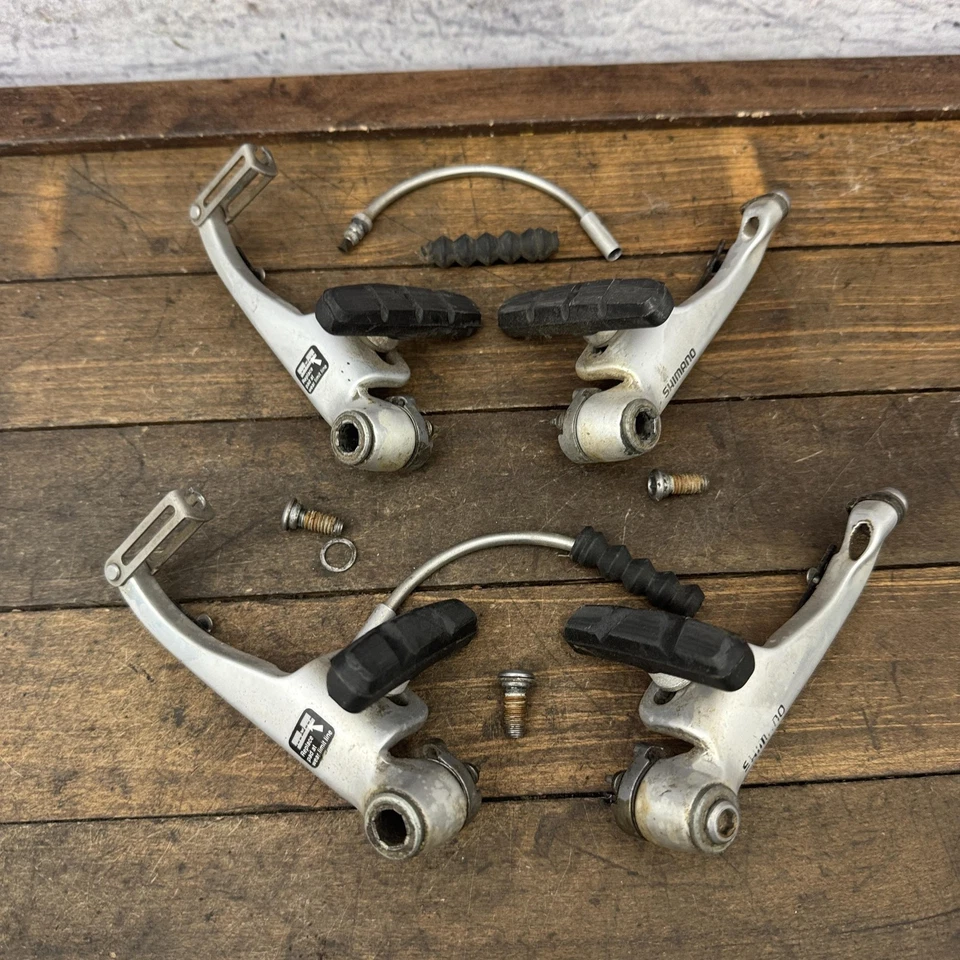 Shimano Deore BR-M600 Parallel V-Brake Set Front Rear Japan Silver MTB Vintage - Image 1 of 4