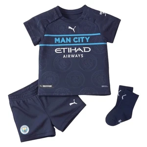 Tercera kit completa Puma Kids 2021-22 Manchester City / azul marino / PVP 39,99 £ - Imagen 1 de 2