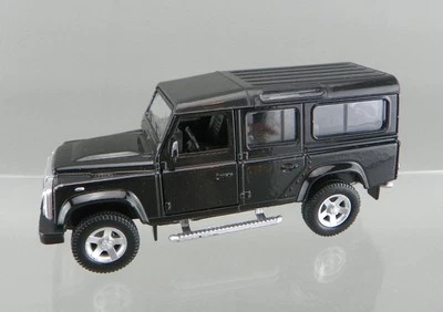 RMZ City Diecast 1/34-1/39 Scale Motorized Pull-Back Black Land Rover Defender - Image 1 of 4