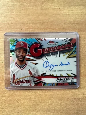 Ozzie Smith 2025 Topps Finest GUSTOGRAPHS On-Card AUTO 15/25 HOF - Image 1 of 2