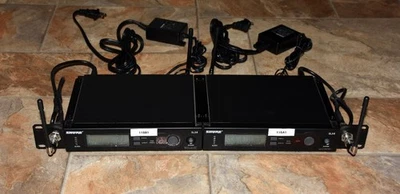 2 Shure SLX4 J3 572-596 MHz Wireless Microphone Receivers with Antennas + PSUs - Image 1 of 4