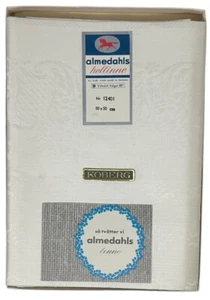 NIB Vintage Almedahls Swedish Pure Linen Napkins 20" x 20" Ivory Traditional - Picture 1 of 11