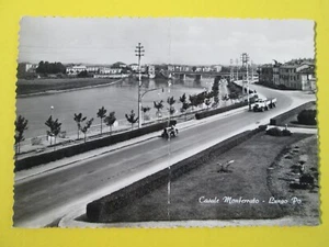 1956 CASALE MONFERRATO - Lungo Po ITALY Vintage Postcard  Real Photo Black/White - Picture 1 of 2
