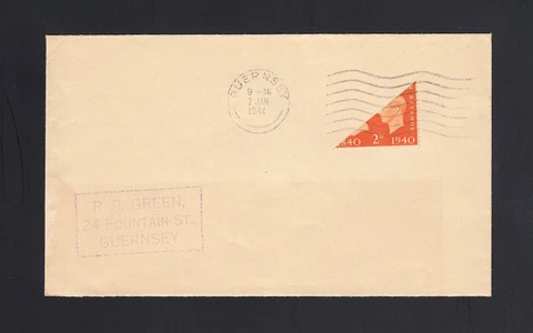 GUERNSEY: 1941 GB 2d Bisect #2 Cover