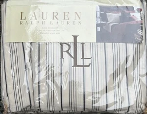Lauren Ralph Lauren Bleecker Street Black Cream King Bed Skirt New In Package - Picture 1 of 5