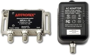 ANTRONIX MRA1-15/AC AMP COAXIAL CABLE AMPLIFIER w/ POWER ADAPTER - Picture 1 of 4