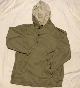 S M(8) Gap kids Army Green Jacket Hooded Lightweight Pullover Coat - Picture 1 of 3