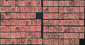 US #220 Washington A61 2c Stamp Letter Number Postmark Cancel Variety Collection - Picture 1 of 3
