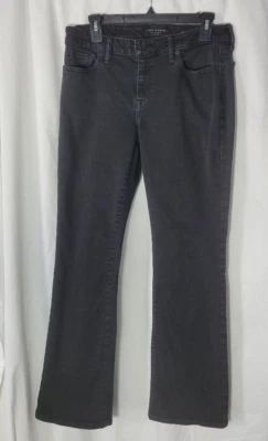 Pantalones de mezclilla de tiro medio negros al tobillo Lucky Brand para mujer 10/30 Foto 1 de 4