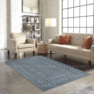 Hand Braided Natural Jute Area Rugs Kitchen Kilim Living Room Runner Carpets 4x6 - Picture 1 of 99