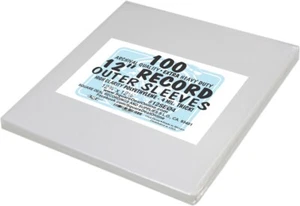 (100) 12” LP Record Outer Sleeves Clear HEAVY DUTY 4MILThick Sleeves Bags 12SE04 - Picture 1 of 7