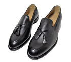 Stuart & Laud Philip #1 Rare Mens Black Leather Tassel Loafers Shoes US 9.5EEE